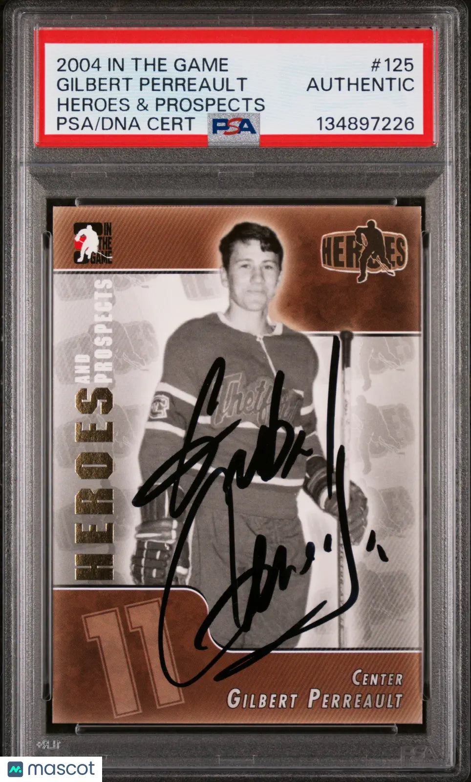 Gilbert Perreault Authentic Auto PSA 2004-05 In The Game Heroes & Prospects 