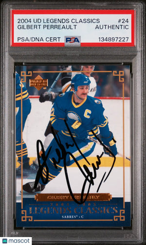 Gilbert Perreault Authentic Auto PSA 2004-05 Upper Deck Legends Classics 