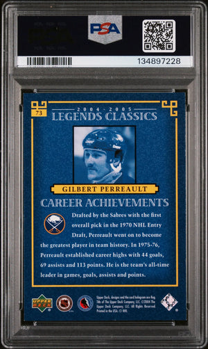 Gilbert Perreault Authentic PSA Auto 2004-05 Upper Deck Legends Classics 