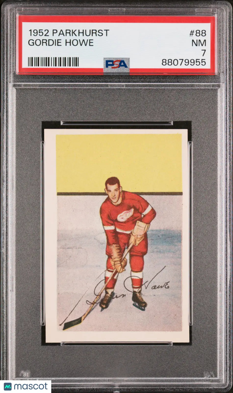Gordie Howe 2nd Year 1952-53 Parkhurst PSA 7 LOW POP #88 52-53 RED WINGS 
