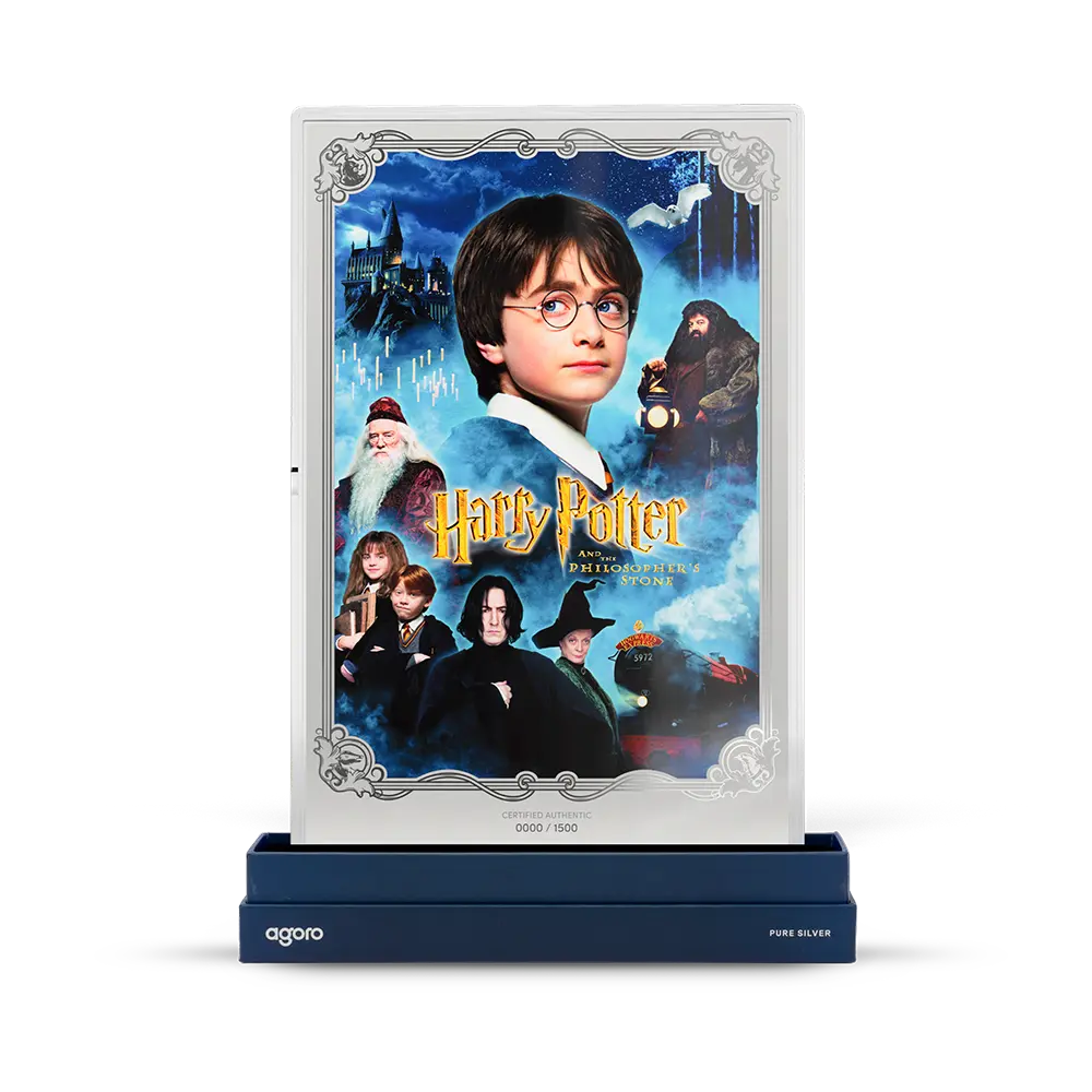 Harry Potter: Philosopher's Stone 1oz Silver Foil Movie Poster 