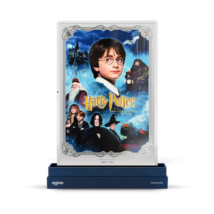 Harry Potter: Philosopher's Stone 1oz Silver Foil Movie Poster 