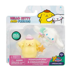 Hello Kitty & Friends 2 Figure Pack Dreamland Cinnamoroll & Pompompurin 