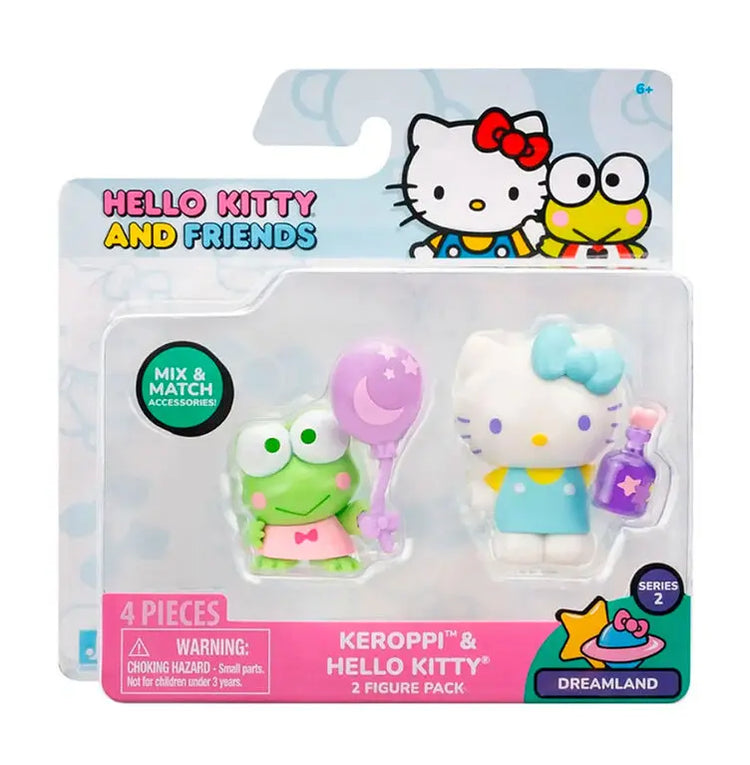 Hello Kitty & Friends 2 Figure Pack Dreamland Hello Kitty Wish Bottle & Keroppi Balloon 