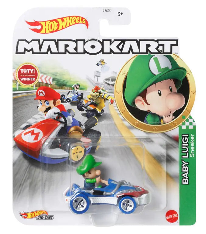Hot Wheels Mario Kart Baby Luigi 