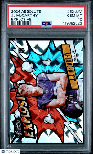 JJ McCarthy Explosive 2024 Absolute PSA 10 RC Rookie SP SSP 