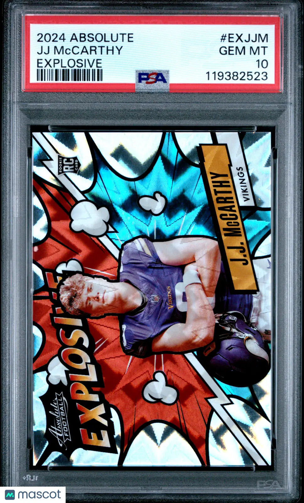 JJ McCarthy Explosive 2024 Absolute PSA 10 RC Rookie SP SSP 