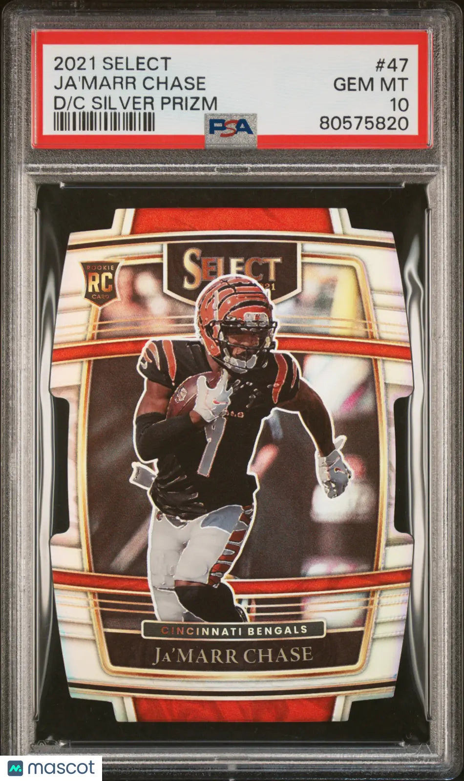 Ja'Marr Chase PSA 10 RC Rookie Select 2021 Die Cut Silver Prizm Bengals 