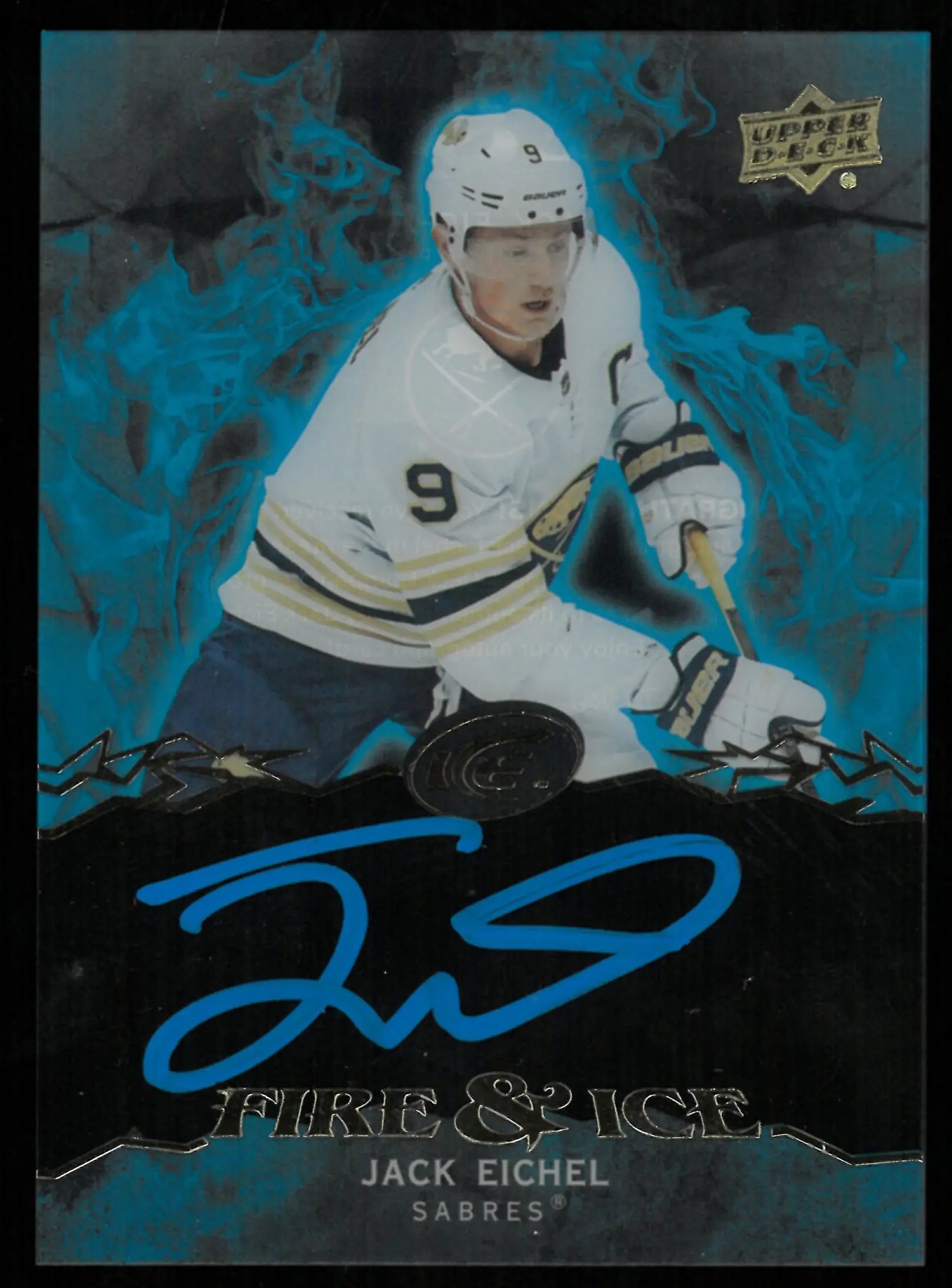 Jack Eichel Auto Fire & ICE 2019-20 19-20 Autograph Upper Deck 