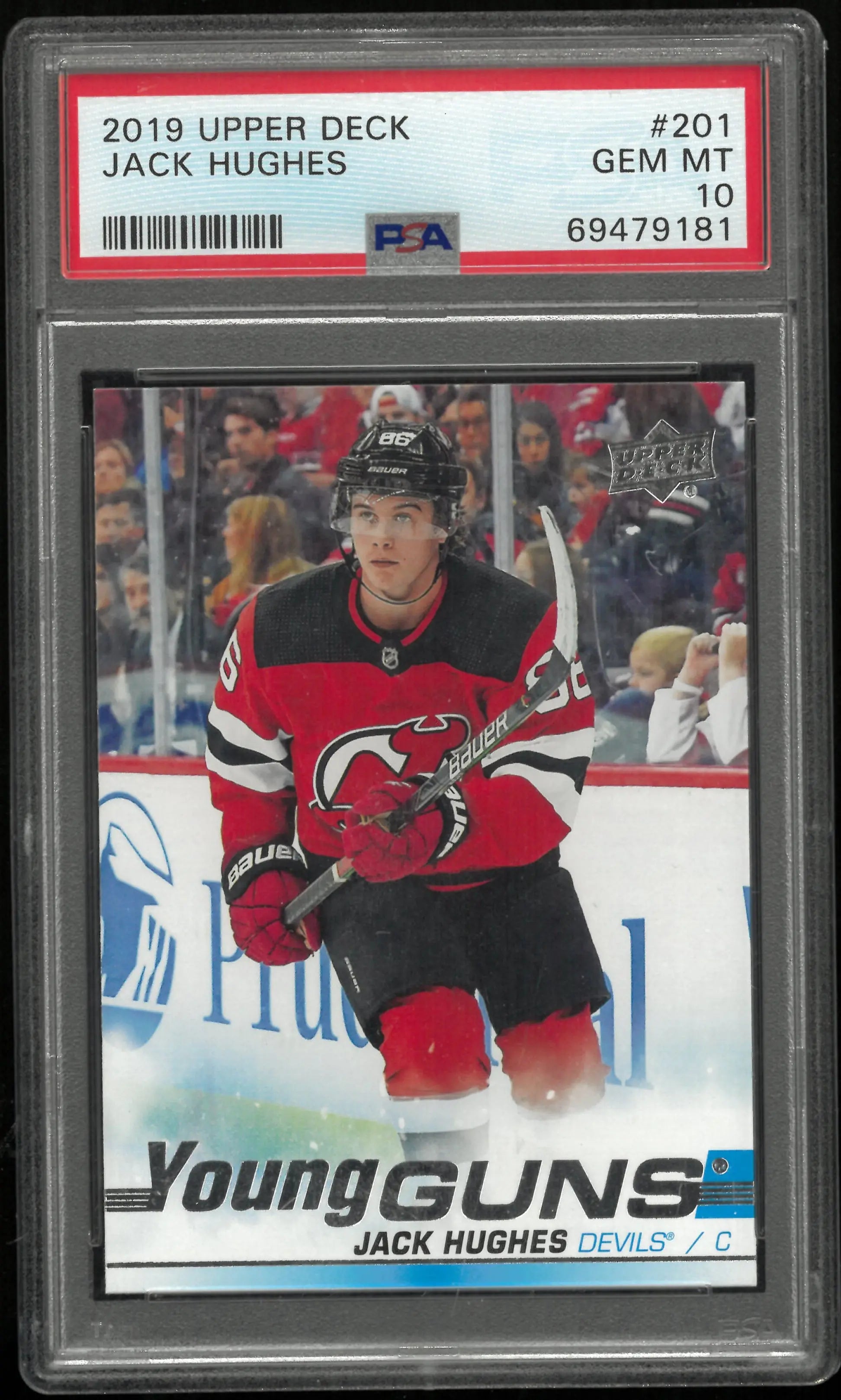 Jack Hughes RC Young Guns PSA 10 Rookie 2019-20 19-20 UD Upper Deck 