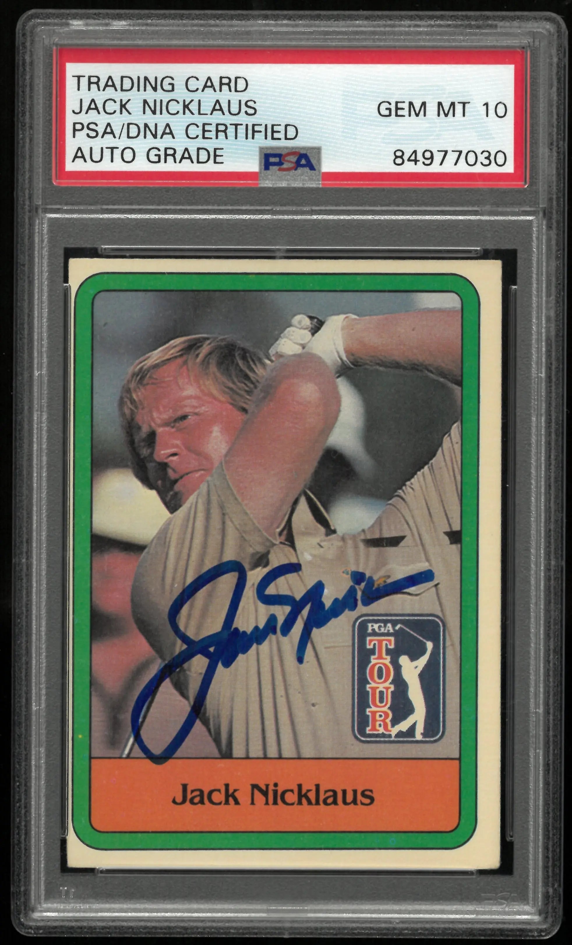 Jack Nicklaus PGA Tour Auto Autograph PSA/DNA Certified PSA 10 Auto 
