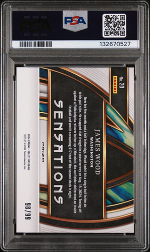 James Wood PSA 10 RC /99 Rookie Prizm Sensations Red 2024 