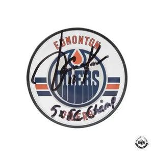 Jari Kurri Autographed & Inscribed Edmonton Oilers® Acrylic Puck 