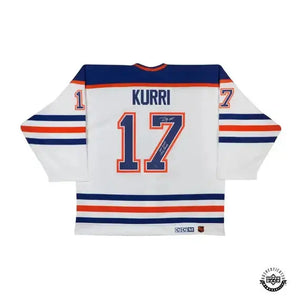 Jari Kurri Autographed & Inscribed Edmonton Oilers® Authentic White Jersey 