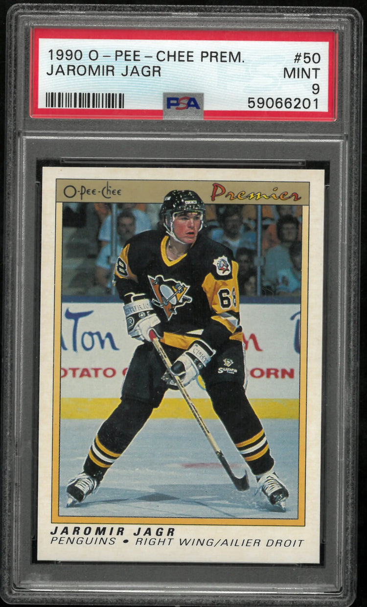 Jaromir Jagr RC Rookie 1990-91 OPC O Pee Chee Premier Penguins 