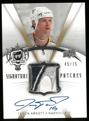Jason Arnott /75 Auto Signature Patches 2007-08 The Cup UD 