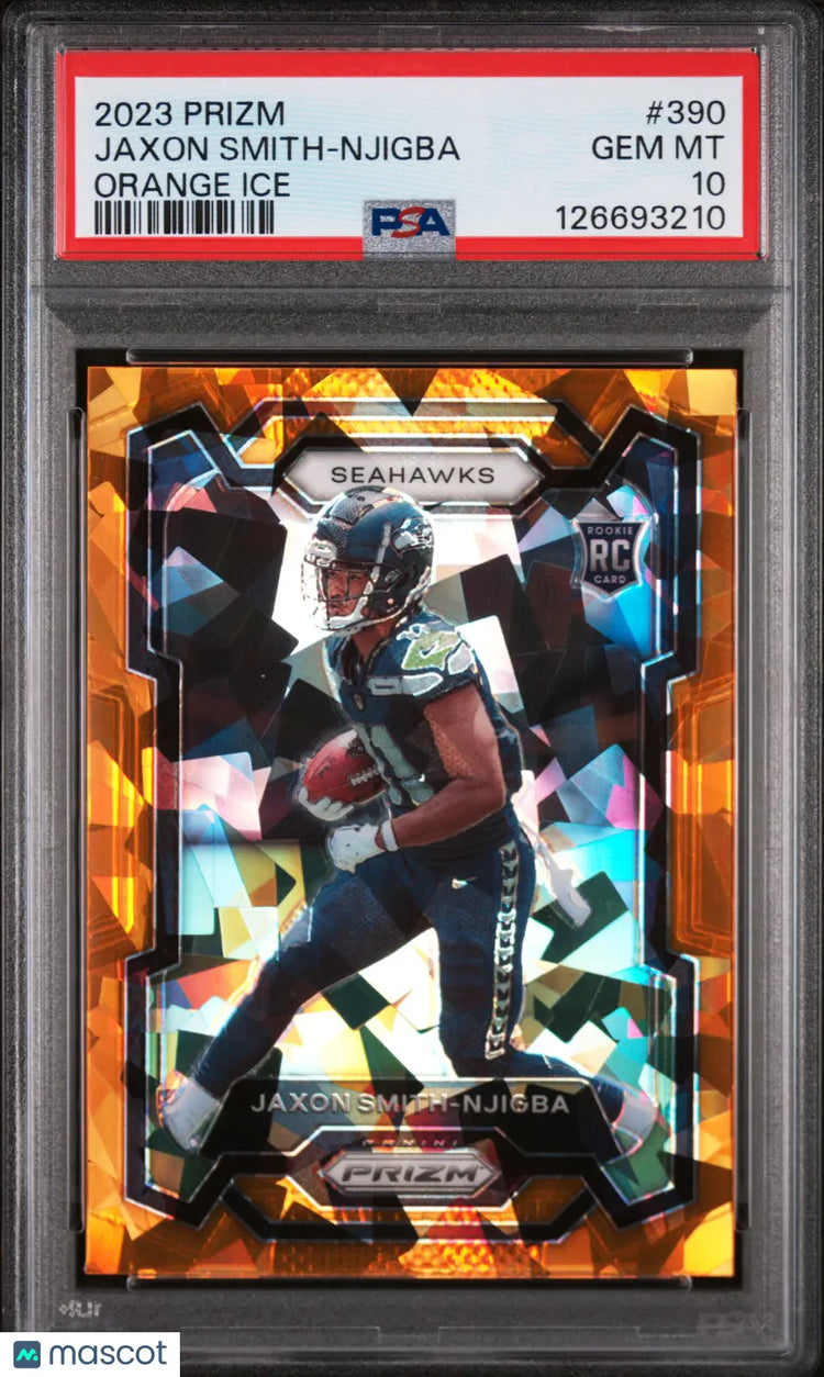 Jaxon Smith-Njigba Orange Ice PSA 10 RC Rookie Prizm 2023