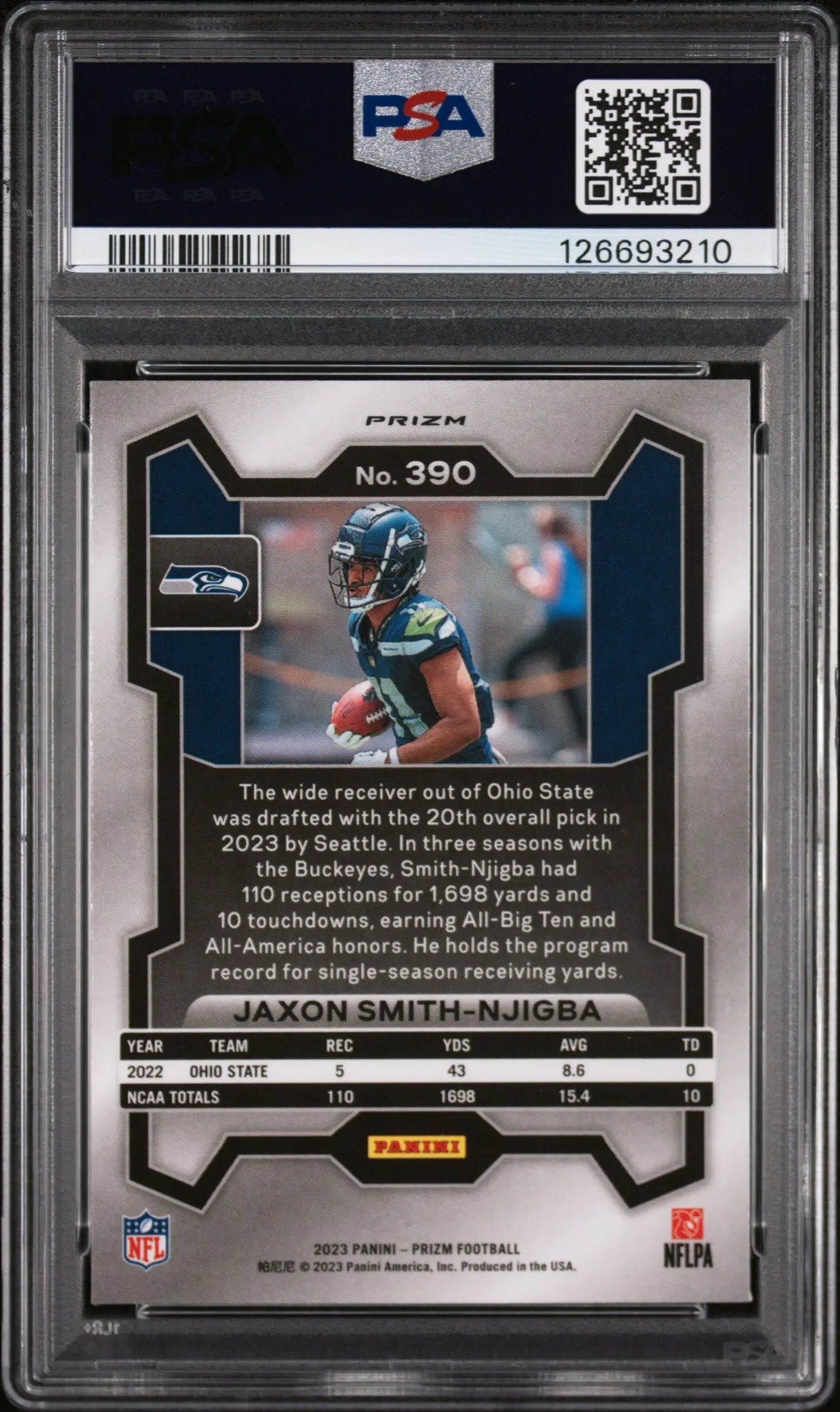 PSA10 シャーロック・ホームズ　フェイタル POP1 Jaxon Smith-Njigba Orange Ice PSA 10 RC Rookie Prizm 2023