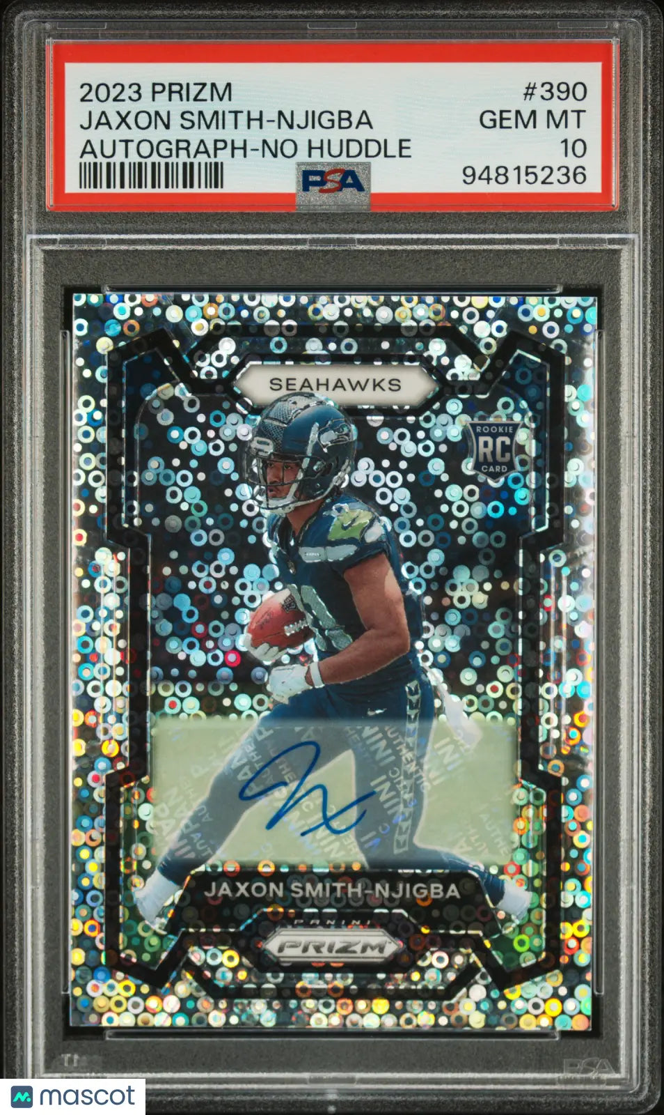 Jaxon Smith-Njigba RC Rookie Autograph No Huddle PSA 10 2023 Panini Prizm Disco 