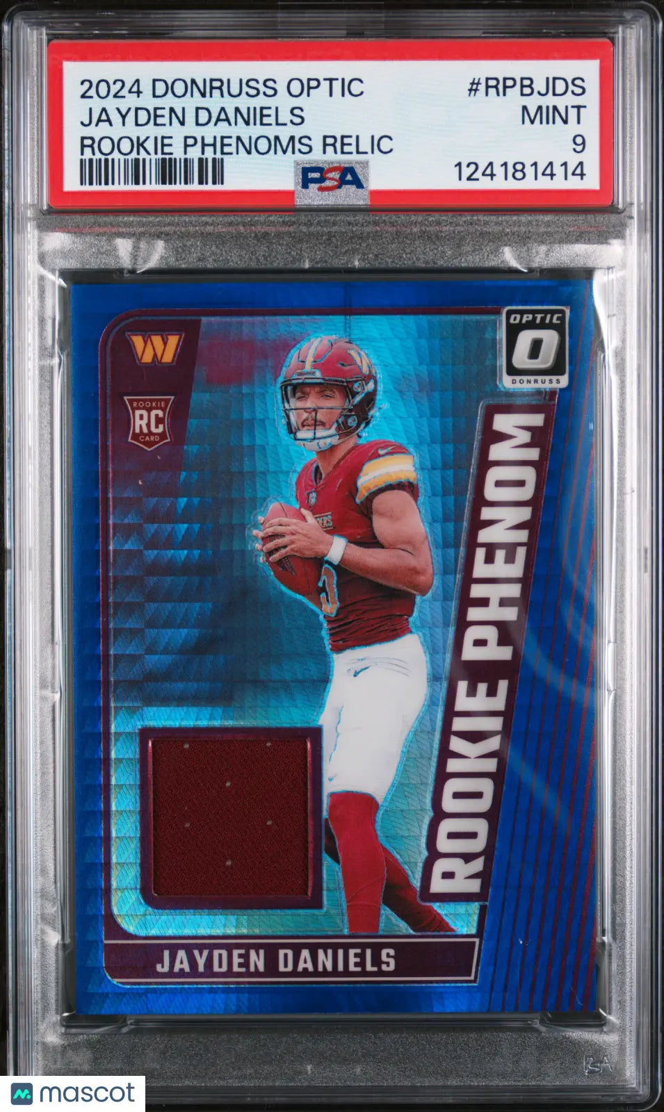 Jayden Daniels RC Rookie PSA 9 2024 Panini Donruss Optic Rookie Phenoms Jersey 