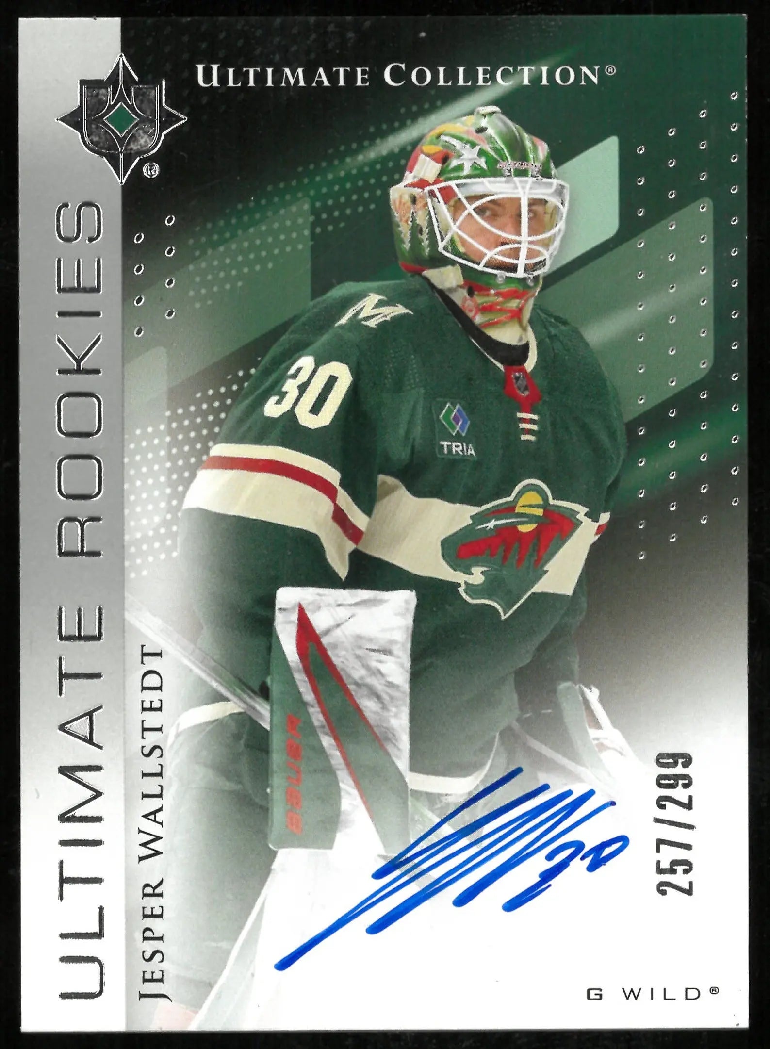 Jesper Wallstedt /299 Auto UD Ultimate RC Rookie 2024-25 