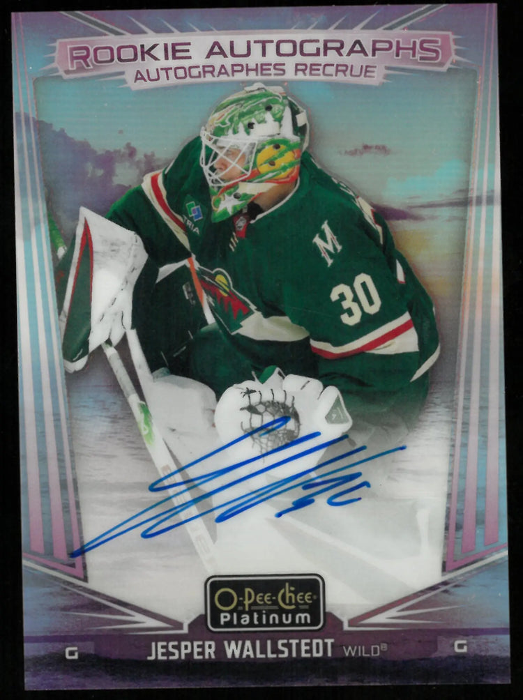 Jesper Wallstedt Auto Sunrise 2024-25 OPC Platinum Autograph RC Rookie 