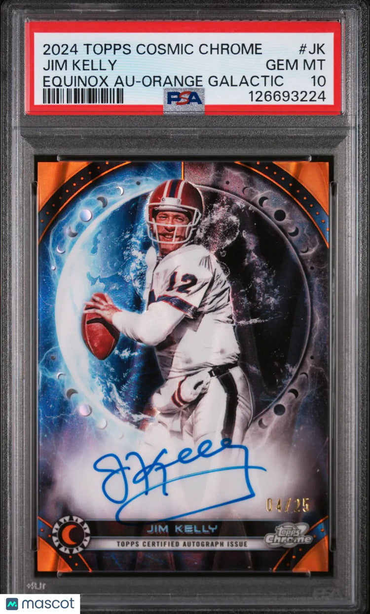 Jim Kelly Auto PSA 10 Autograph /25 2024 Topps Cosmic Chrome Equinox Galactic 