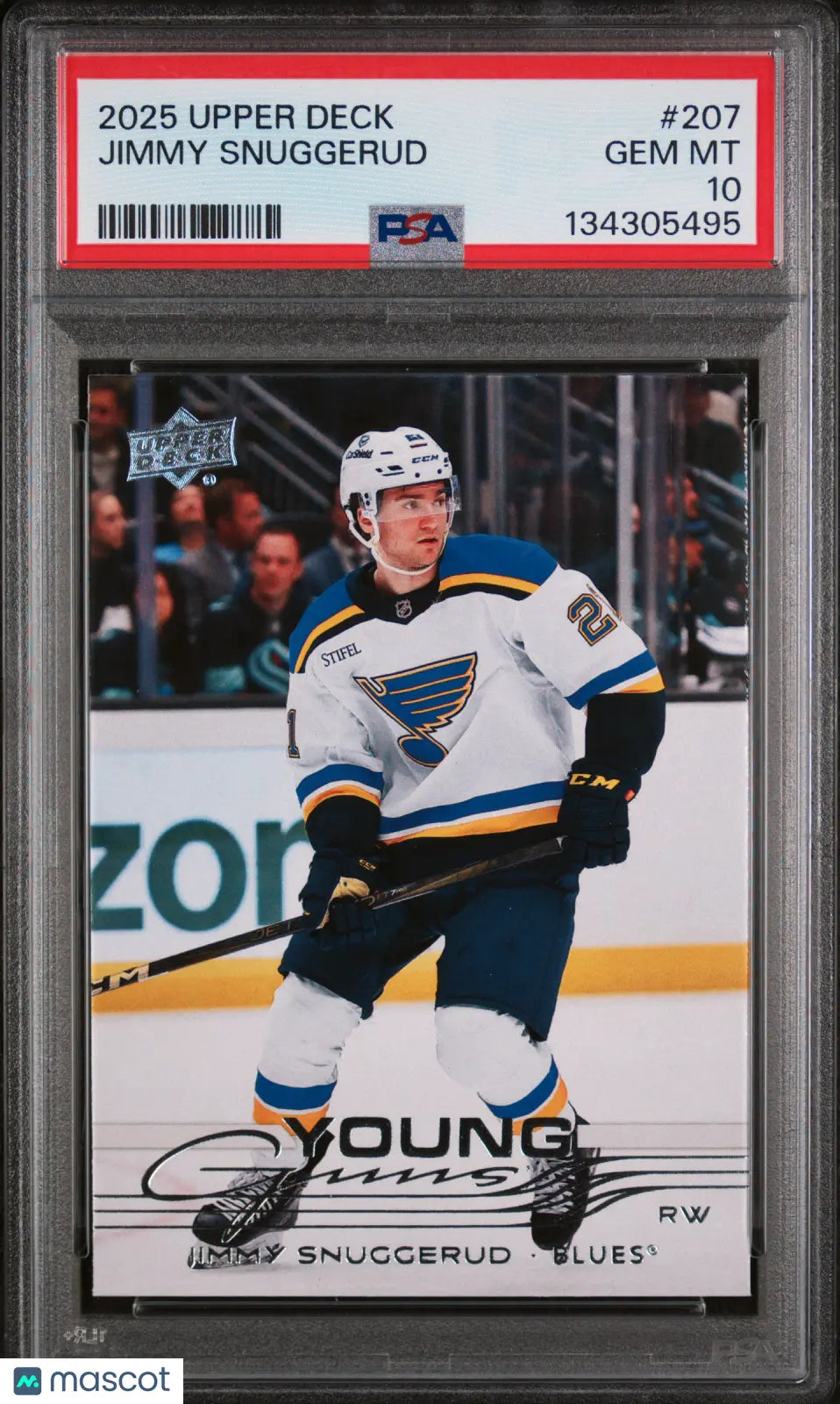 Jimmy Snuggerud PSA 10 Young Guns RC Rookie 2025-26 UD Upper Deck 