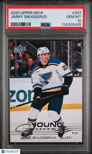 Jimmy Snuggerud PSA 10 Young Guns RC Rookie 2025-26 UD Upper Deck 
