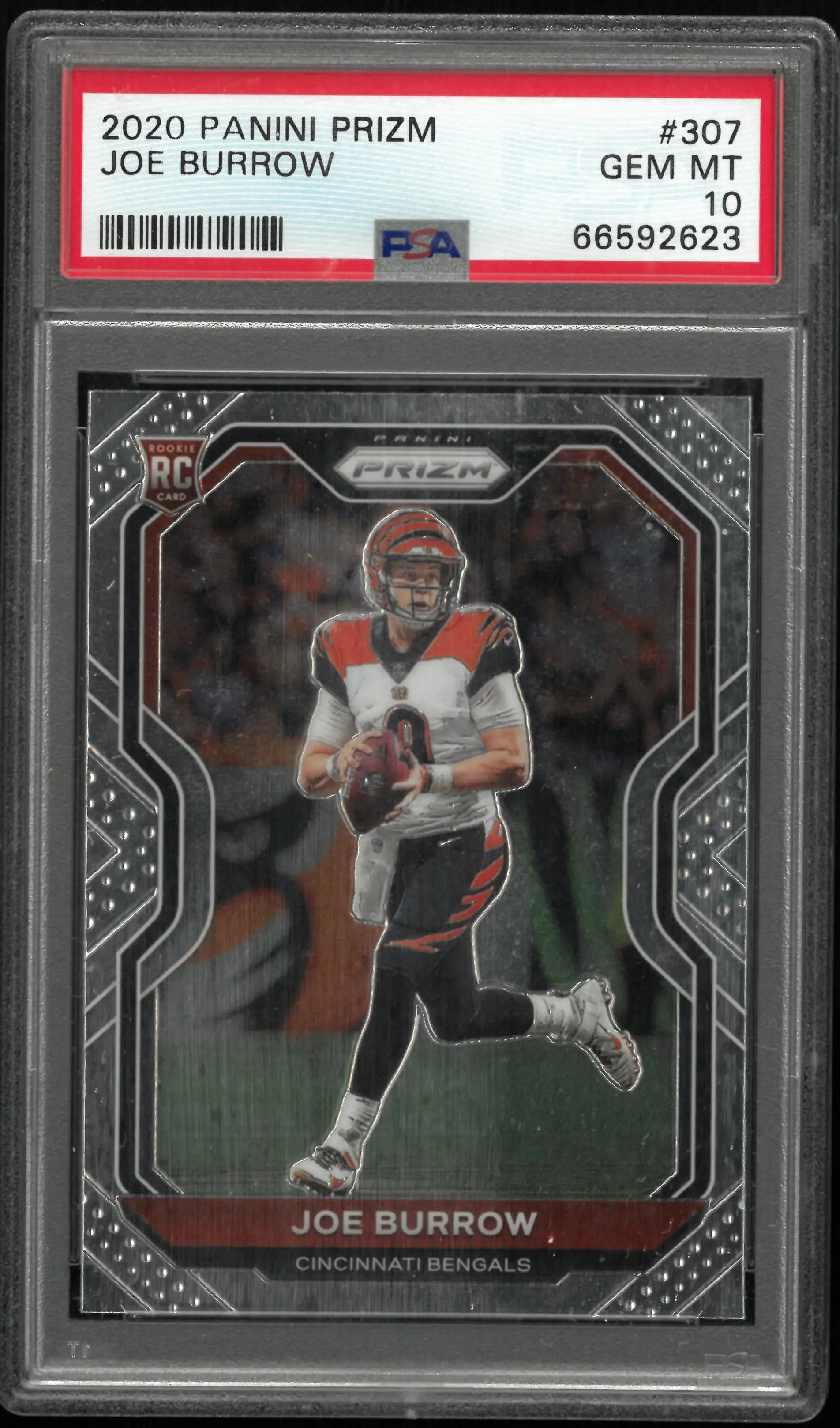 Joe Burrow 2020 Panini Prizm RC Rookie PSA 10 307 Cincinnati Bengals 