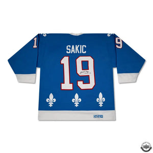 Joe Sakic Autographed 92 Quebec Nordiques Away CCM Jersey 