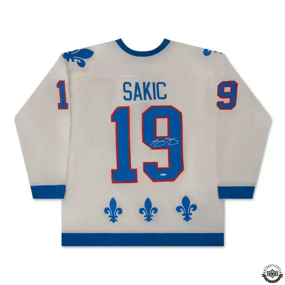 Joe Sakic Autographed Authentic 1994 Quebec Nordiques Home White Mitchell & Ness Jersey 