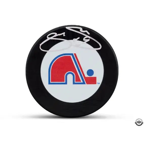 Joe Sakic Autographed Quebec Nordiques Rubber Hockey Puck 