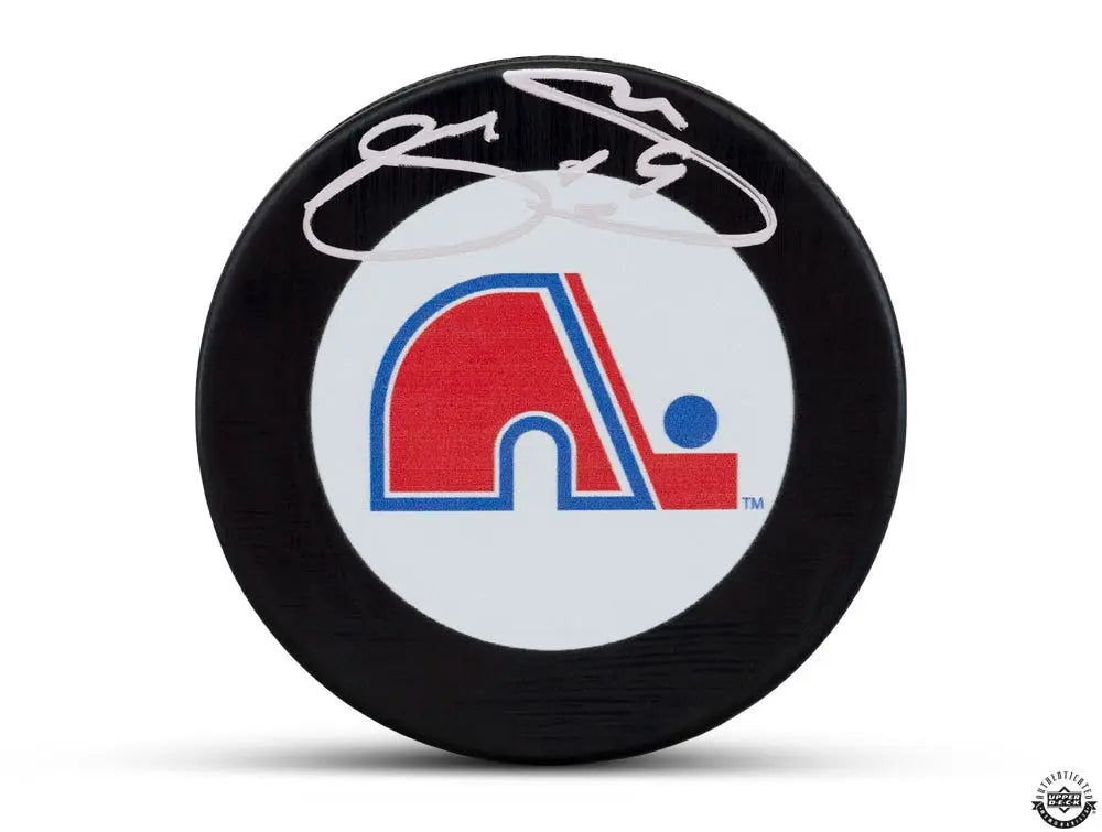 Joe Sakic Autographed Quebec Nordiques Rubber Hockey Puck 