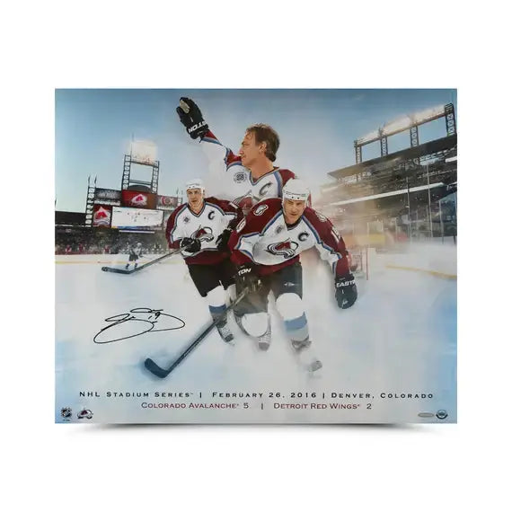 Joe Sakic Autographed “One Last Ride” 24x20 