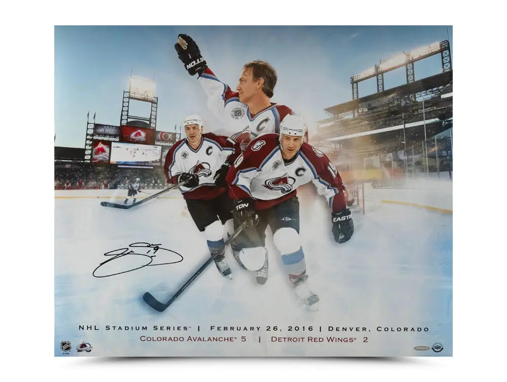 Joe Sakic Autographed “One Last Ride” 24x20 
