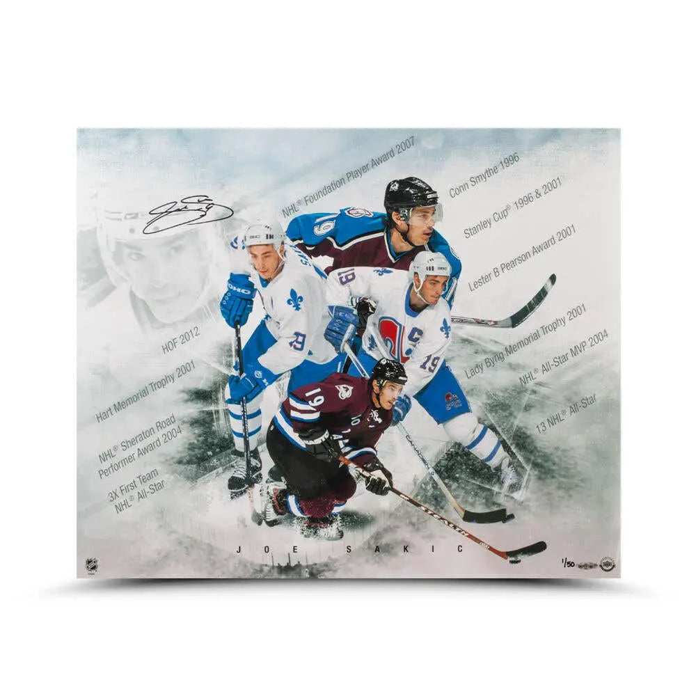 Joe Sakic Autographed “Super Joe” 20 x 24 Photo 