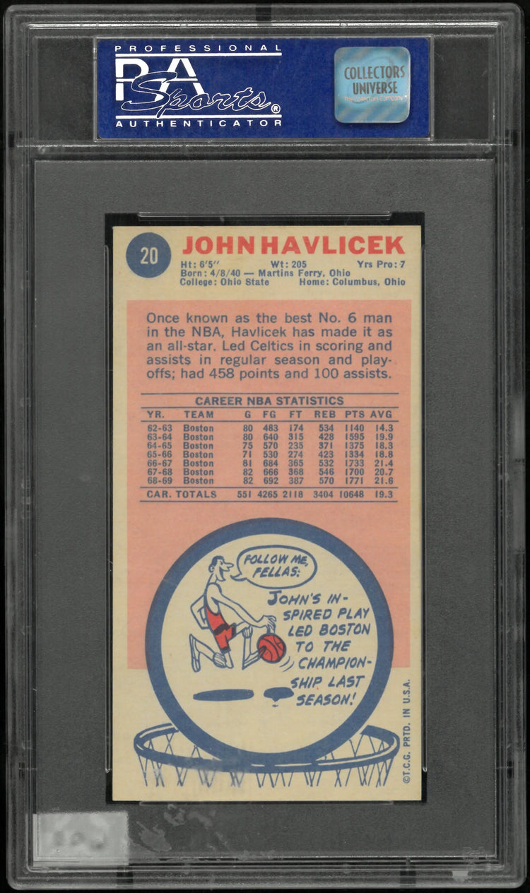 John Havlicek 1969-70 Topps #20 PSA 7 RC Rookie 