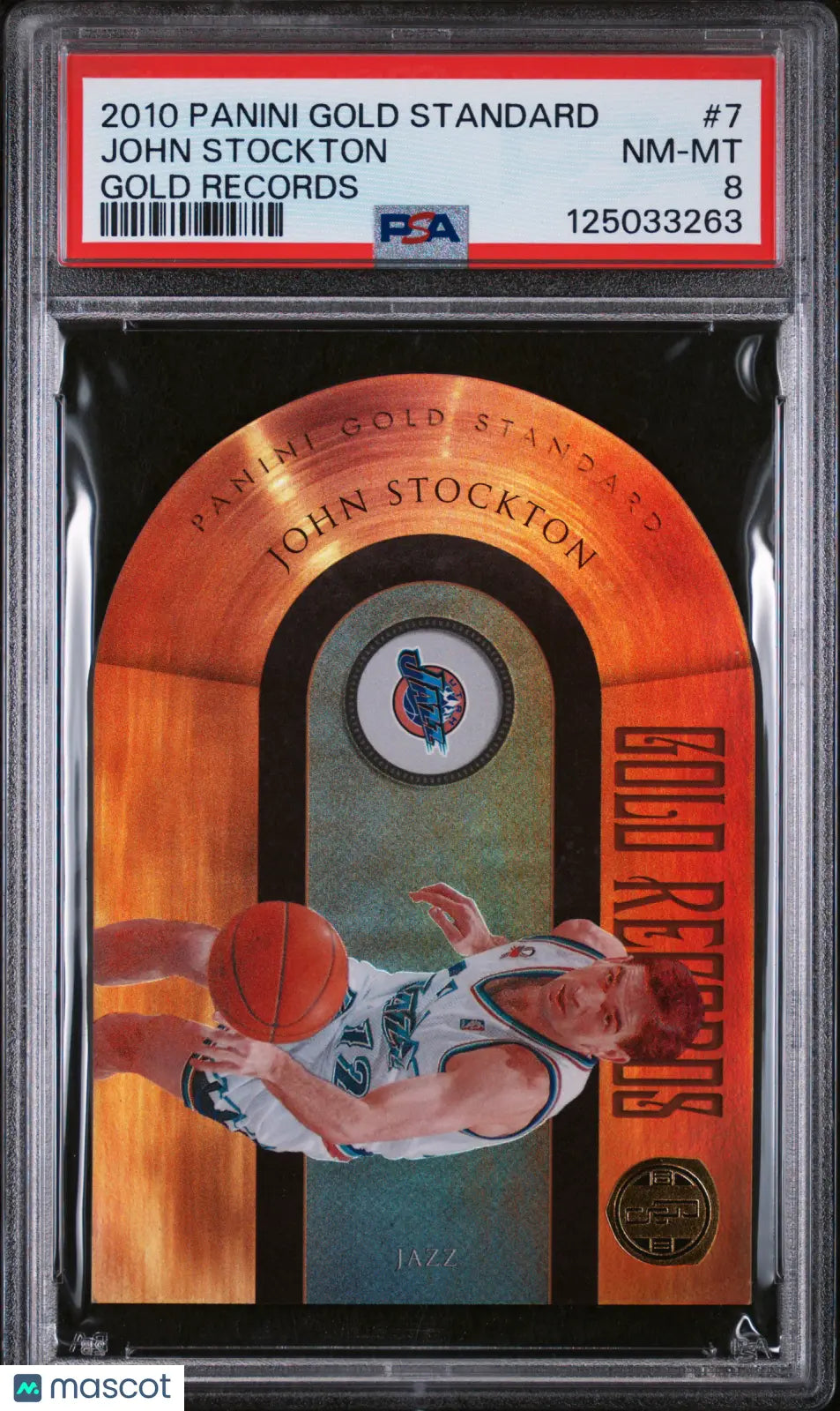 John Stockton #7 /299 PSA 8 2010-11 Panini Gold Standard Gold Records 