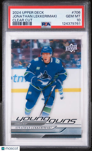 Jonathan Lekkerimaki Clear Cut PSA 10 Young Guns RC Rookie 2024-25 Upper Deck 