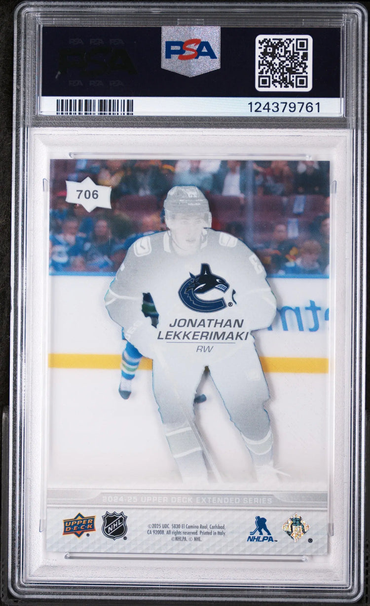 Jonathan Lekkerimaki Clear Cut PSA 10 Young Guns RC Rookie 2024-25 Upper Deck 