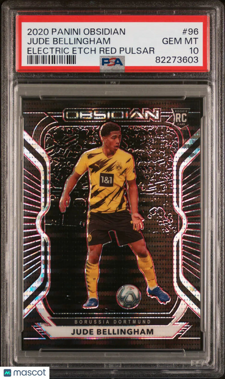 Jude Bellingham /28 Electric Etch Red Pulsar PSA 10 RC 2020-21 Panini Obsidian 