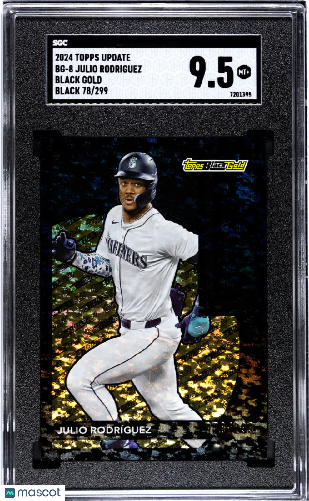 Julio Rodriguez /299 2024 Topps Update Black Gold SGC 9.5 Seattle Mariners 
