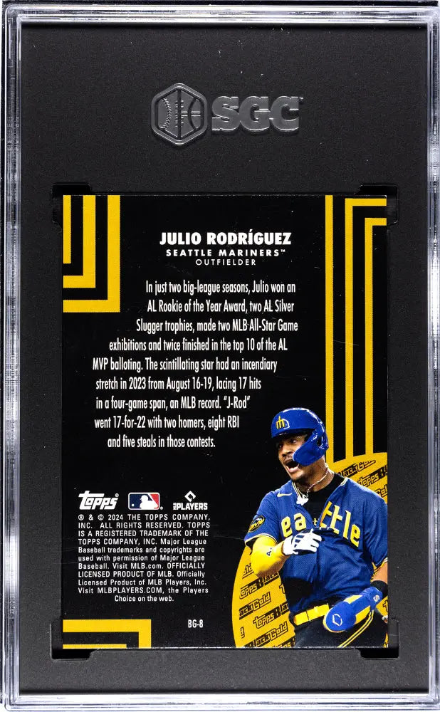 Julio Rodriguez /299 2024 Topps Update Black Gold SGC 9.5 Seattle Mariners 