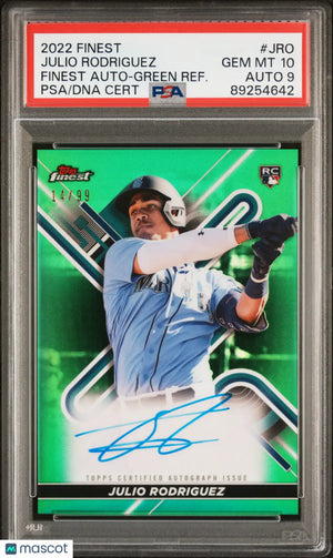 Julio Rodriguez Auto /99 PSA 10 2022 Topps Finest RC Rookie 