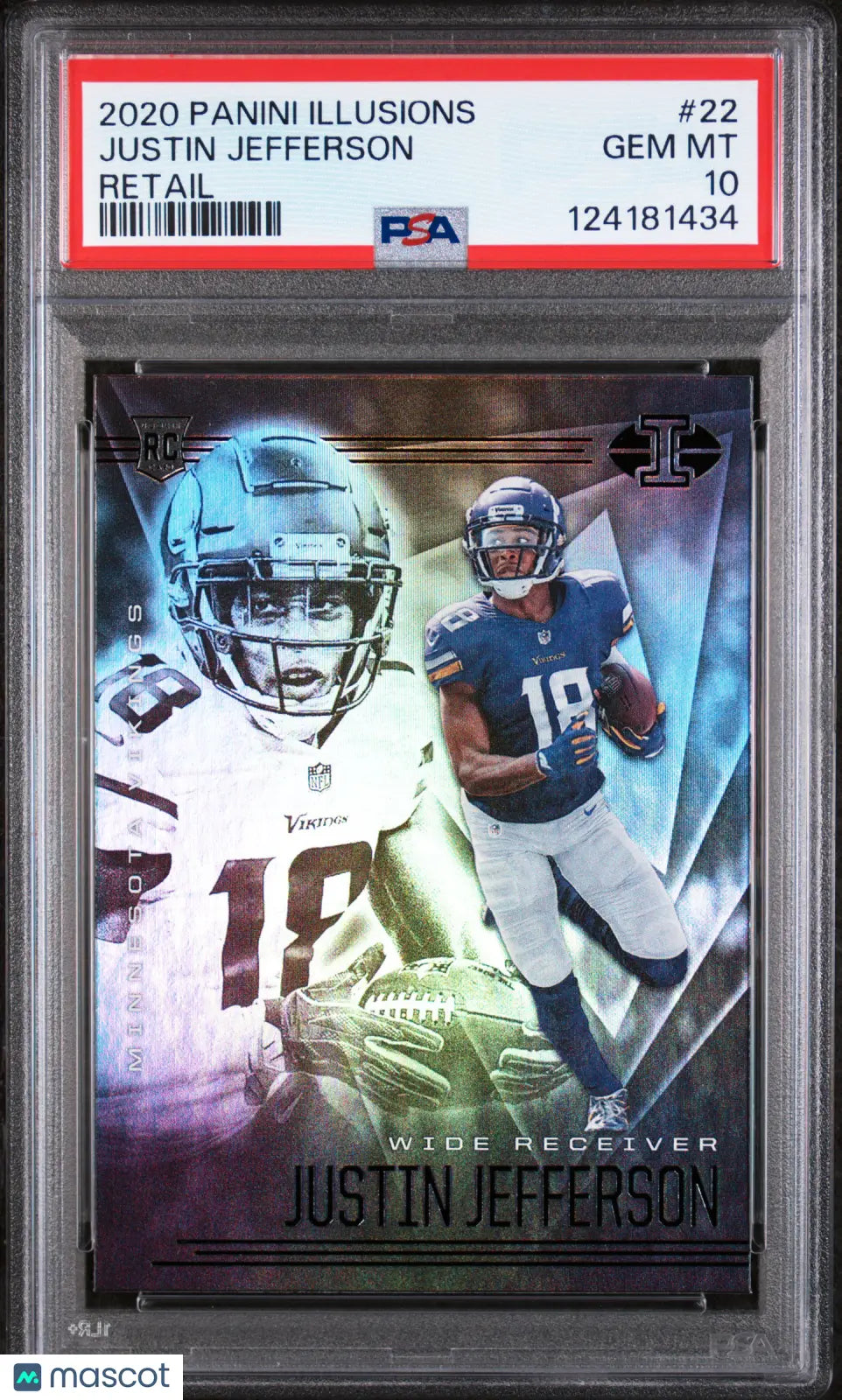 Justin Jefferson RC Rookie Retail PSA 10 2020 Panini Illusions 