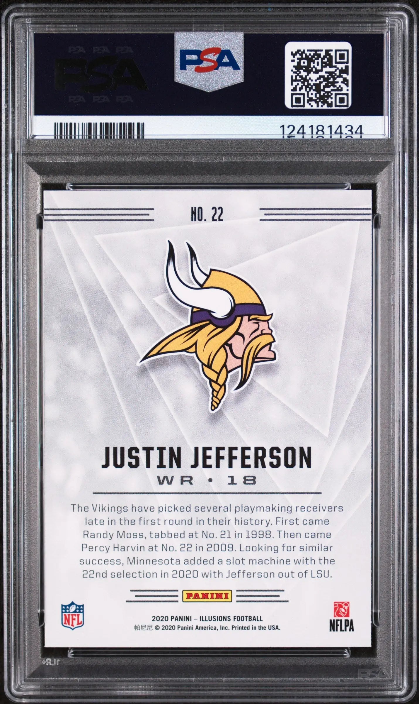 Justin Jefferson RC Rookie Retail PSA 10 2020 Panini Illusions 