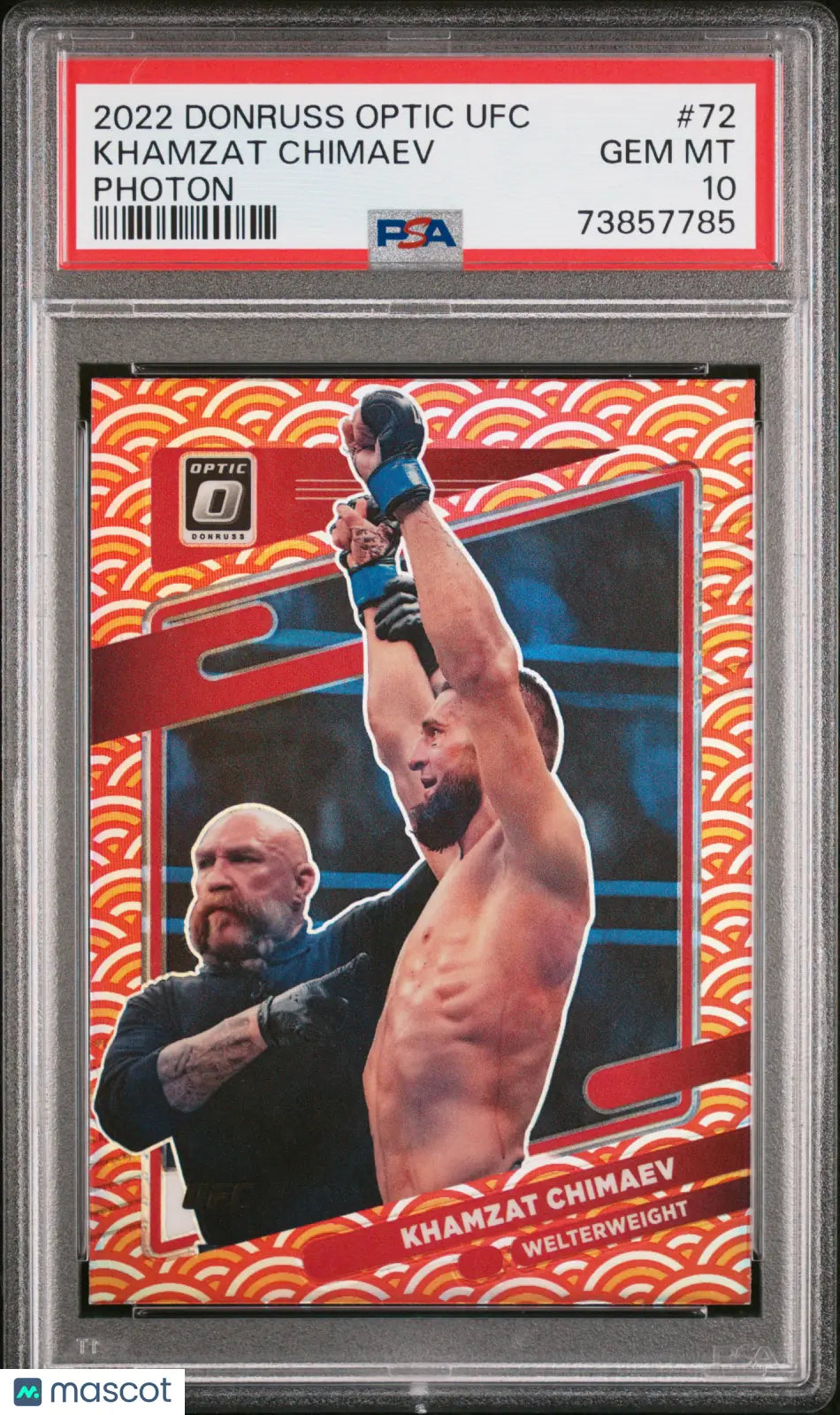 Khamzat Chimaev Photon SP SSP PSA 10 UFC MMA 2022 Donruss Optic POP 6 CHAMPION 