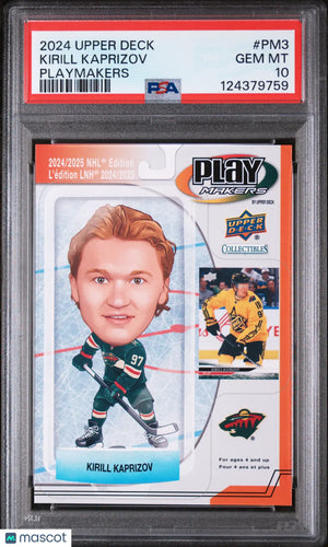 Kirill Kaprizov Playmakers SP SSP PSA 10 GEM Pop 3 2024-25 24-25 Upper Deck UD 