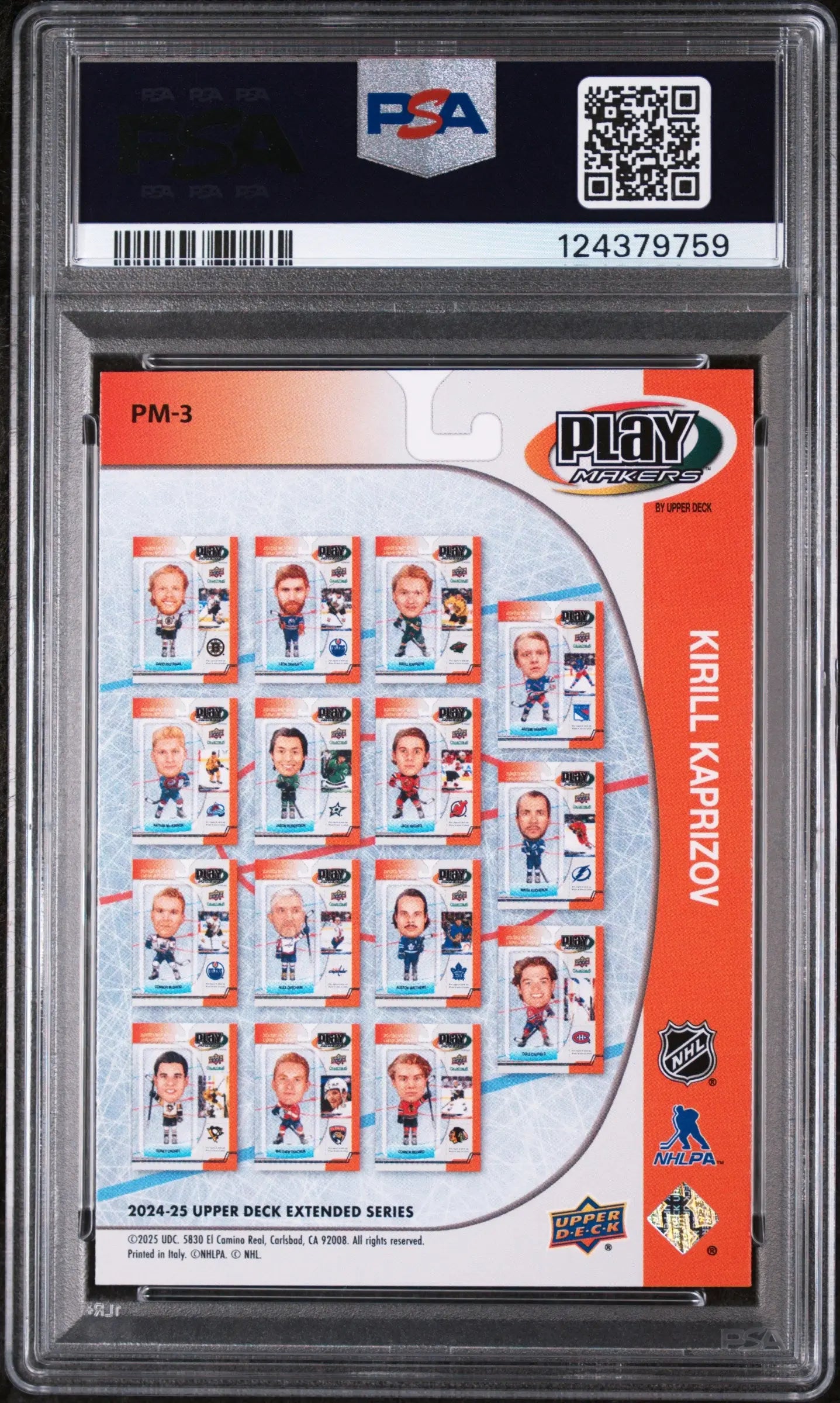 Kirill Kaprizov Playmakers SP SSP PSA 10 GEM Pop 3 2024-25 24-25 Upper Deck UD 